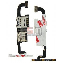 Коннектор SIM-карты для Huawei HN3-U00 Honor 3, коннектор карты памяти, со шлейфом, с боковыми кнопками