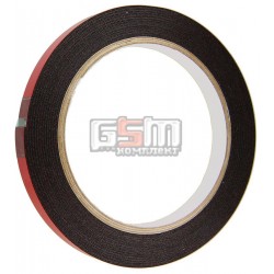 Двухсторонний скотч на вспененной основе, ширина 10мм, толщина 0,8мм, длина 5м, красный лайнер