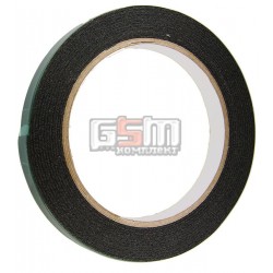 Двухсторонний скотч на вспененной основе, ширина 12мм, толщина 1мм, длина 5м, зеленый лайнер