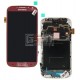 Дисплей для Samsung I9500 Galaxy S4, красный, с сенсорным экраном (дисплейный модуль), с передней панелью
