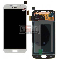 Дисплей для Samsung G920F Galaxy S6, белый, с сенсорным экраном (дисплейный модуль) Дисплей для Samsung G920F Galaxy S6, белый, с сенсорным экраном (дисплейный модуль)