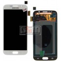 Дисплей для Samsung G920 Galaxy S6, G920F Galaxy S6, G920FD Galaxy S6 Duos, білий, з тачскріном, оригінал (переклеєне скло)