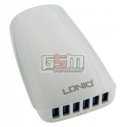 Зарядное устройство LDNIO A6573 настольное 5v 5.4A 6 портов usb белое  Зарядное устройство LDNIO A6573 настольное 5v 5.4A 6 портов usb белое