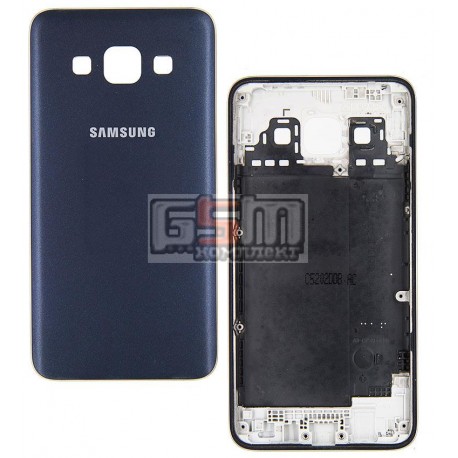 Задняя панель корпуса для Samsung A300F Galaxy A3, A300FU Galaxy A3, A300H Galaxy A3, синяя