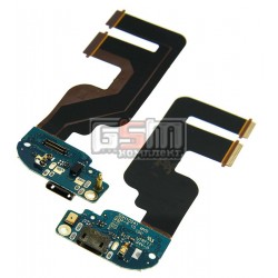 Шлейф для HTC One mini 2, коннектора зарядки, микрофона, с компонентами