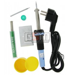 Набор ZD-920A, паяльник 30W, припой, канифоль, подставка, запасное жало (Lut0014)