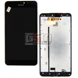 Дисплей для Microsoft (Nokia) 640 XL Lumia Dual SIM, черный, с сенсорным экраном (дисплейный модуль), с рамкой Дисплей для Microsoft (Nokia) 640 XL Lumia Dual SIM, черный, с сенсорным экраном (дисплейный модуль), с рамкой