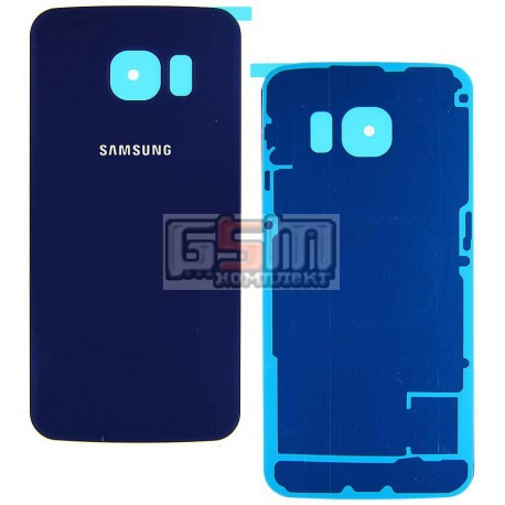 Задняя панель корпуса для Samsung G925F Galaxy S6 EDGE, синяя, high copy