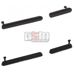 Боковая заглушка для Sony D6603 Xperia Z3, D6643 Xperia Z3, D6653 Xperia Z3, черная, полный комплект