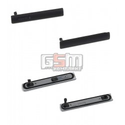 Боковая заглушка для Sony D5803 Xperia Z3 Compact Mini, D5833 Xperia Z3 Compact Mini, черная, полный комплект