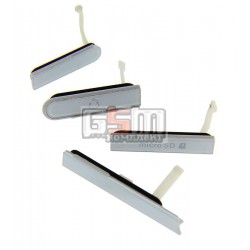 Боковая заглушка для Sony C6602 L36h Xperia Z, C6603 L36i Xperia Z, C6606 L36a Xperia Z, полный комплект, белая