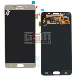 Дисплей для Samsung N9200 Galaxy Note 5, золотистый, с сенсорным экраном (дисплейный модуль)