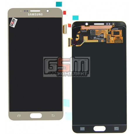 Дисплей для Samsung N9200 Galaxy Note 5, золотистый, с сенсорным экраном (дисплейный модуль)