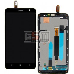 Дисплей для Nokia 1320 Lumia, черный, с сенсорным экраном (дисплейный модуль), с рамкой Дисплей для Nokia 1320 Lumia, черный, с сенсорным экраном (дисплейный модуль), с рамкой