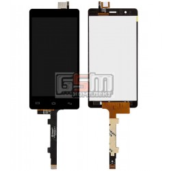 Дисплей для BQ Aquaris E5, черный, с сенсорным экраном (дисплейный модуль), 24 pin, #TFT5K0982FPC-A1-E/CT3S1227FPC-A