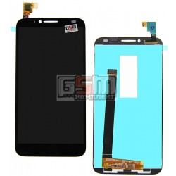 Дисплей для Alcatel One Touch 6037 Idol 2, черный, с сенсорным экраном (дисплейный модуль)