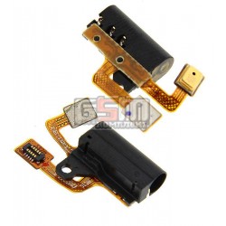 Шлейф для Huawei Ascend P6-U06, коннектора наушников, микрофона, с компонентами