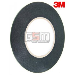 Двухсторонний скотч на вспененной основе, ширина 3мм, длина 10м, толщина 1 мм, черный
