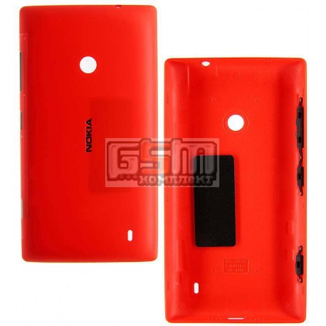 Задняя панель корпуса для Nokia 520 Lumia, красная, с боковыми кнопками