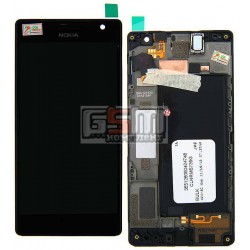 Дисплей для Nokia 730 Lumia Dual Sim, черный, с сенсорным экраном (дисплейный модуль), с передней панелью Дисплей для Nokia 730 Lumia Dual Sim, черный, с сенсорным экраном (дисплейный модуль), с передней панелью