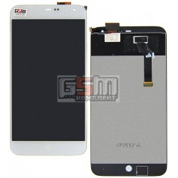 Дисплей для Meizu MX3, белый, с сенсорным экраном (дисплейный модуль)