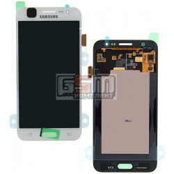 Дисплей для Samsung J500F/DS Galaxy J5, J500H/DS Galaxy J5, J500M/DS Galaxy J5, белый, с сенсорным экраном (дисплейный модуль)