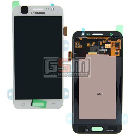 Дисплей для Samsung J500F/DS Galaxy J5, J500H/DS Galaxy J5, J500M/DS Galaxy J5, белый, с сенсорным экраном (дисплейный модуль)