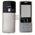 Корпус для Nokia 6300, серебристый, High quality, с клавиатурой