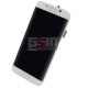 Дисплей для Samsung G925F Galaxy S6 EDGE, белый, original, с сенсорным экраном (дисплейный модуль), с передней панелью, #GH97-17