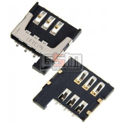 Коннектор SIM-карты для Fly FS452, оригинал, #9090.0622-0 Коннектор SIM-карты для Fly FS452, оригинал, #9090.0622-0