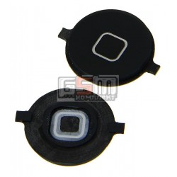 Пластик кнопки меню для Apple iPhone 4S, черный Пластик кнопки меню для Apple iPhone 4S, черный