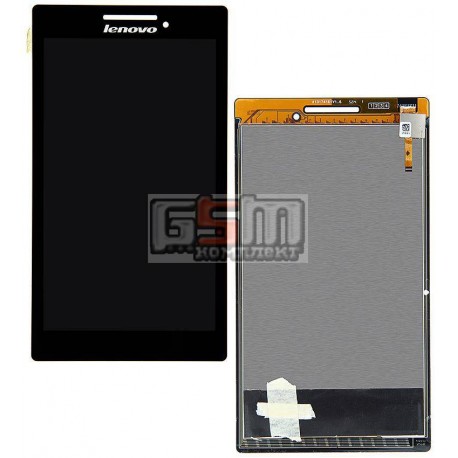 Дисплей для планшетов Lenovo Tab 2 A7-10, Tab 2 A7-20F, черный, с сенсорным экраном (дисплейный модуль), #BT0700430150928-C/1317