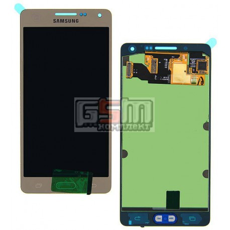 Дисплей для Samsung A500F Galaxy A5, A500FU Galaxy A5, A500H Galaxy A5, золотистый, с сенсорным экраном (дисплейный модуль)