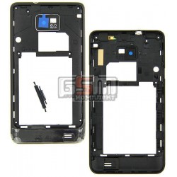 Средняя часть корпуса для Samsung I9100 Galaxy S2, черная