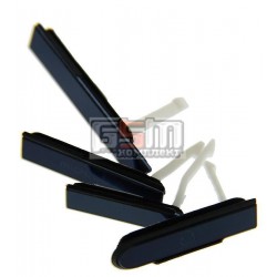 Боковая заглушка для Sony C6602 L36h Xperia Z, C6603 L36i Xperia Z, C6606 L36a Xperia Z, полный комплект, черная