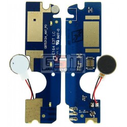 Шлейф для Fly IQ4410 Quad Phoenix; Gionee E3, підсвічування сенсорних кнопок, мікрофону, з компонентами, з вібромотором