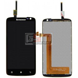 Дисплей для Lenovo S820, черный, с сенсорным экраном (дисплейный модуль), #AT047IC00005/FT53160ME