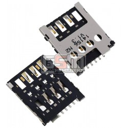 Коннектор SIM-карты для Nokia X Dual Sim, оригинал, #8003236