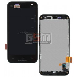 Дисплей для Xiaomi Mi2, Mi2S, черный, original (PRC), с сенсорным экраном (дисплейный модуль), с передней панелью