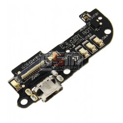 Шлейф для Asus ZenFone 2 (ZE500CL), микрофона, коннектора зарядки, с компонентами