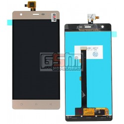 Дисплей для Nomi i506 Shine, золотистый, original, с сенсорным экраном (дисплейный модуль), #15-32302-53231/DJN-48-12050-1356A-0