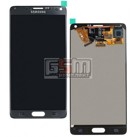 Дисплей для Samsung N910H Galaxy Note 4, серый, с сенсорным экраном (дисплейный модуль)