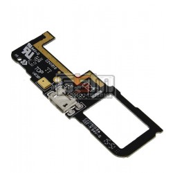 Шлейф для Asus ZenFone C (ZC451CG), микрофона, коннектора зарядки, с компонентами