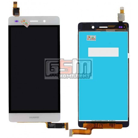 Дисплей для Huawei P8 Lite (ALE L21), белый, с сенсорным экраном (дисплейный модуль)