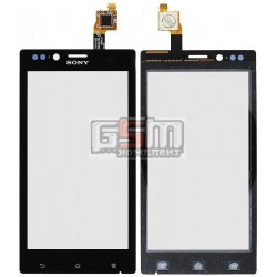 Тачскрин для Sony ST26i Xperia J, черный Тачскрин для Sony ST26i Xperia J, черный