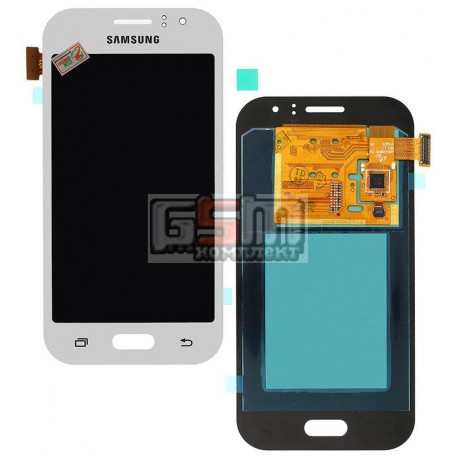Дисплей для Samsung J110G Galaxy J1 Ace, J110H/DS Galaxy J1 Ace, J110L Galaxy J1 Ace, J110M Galaxy J1 Ace, белый, с сенсорным эк