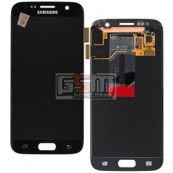 Дисплей для Samsung G930F Galaxy S7, черный, с сенсорным экраном (дисплейный модуль)