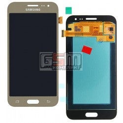 Дисплей для Samsung J200F Galaxy J2, J200G Galaxy J2, J200H Galaxy J2, J200Y Galaxy J2, золотистый, с сенсорным экраном (дисплей