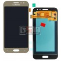 Дисплей для Samsung J200F Galaxy J2, J200G Galaxy J2, J200H Galaxy J2, J200Y Galaxy J2, золотистый, с сенсорным экраном (дисплейный модуль), original (PRC)