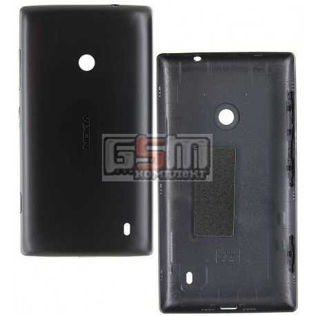 Задняя панель корпуса для Nokia 520 Lumia, черная, с боковыми кнопками